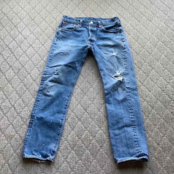 Levi's Denim - Vintage high waisted 4 button fly 501 straight leg